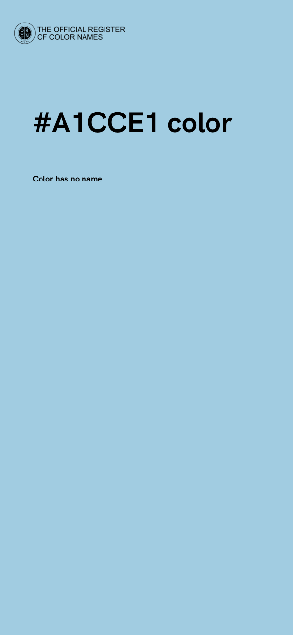#A1CCE1 color image