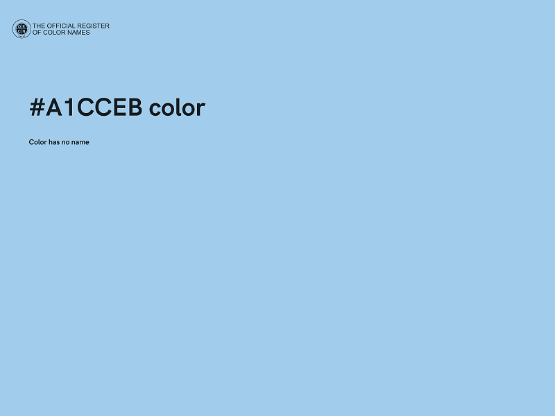 #A1CCEB color image