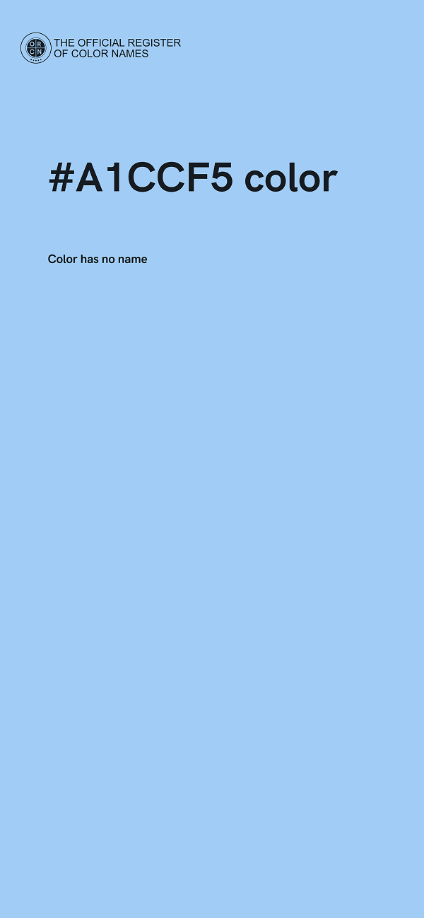 #A1CCF5 color image