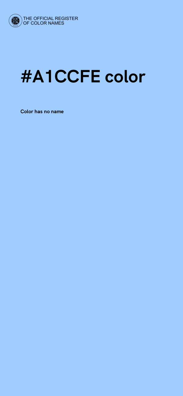 #A1CCFE color image