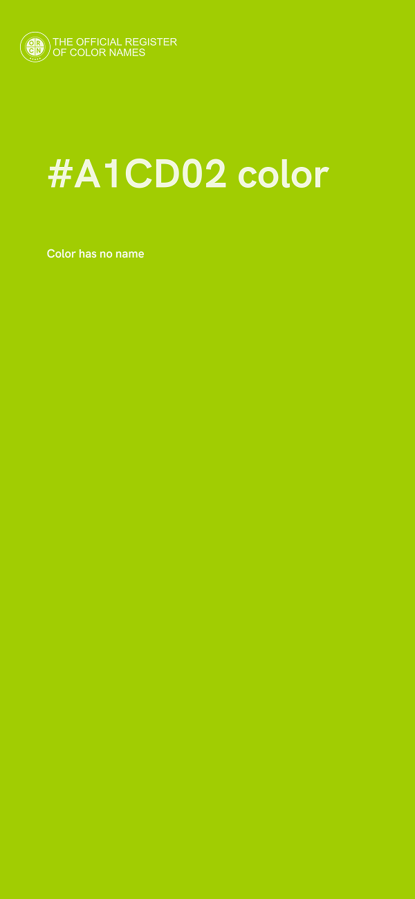 #A1CD02 color image