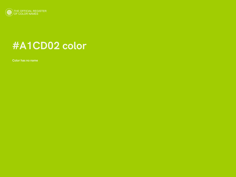 #A1CD02 color image
