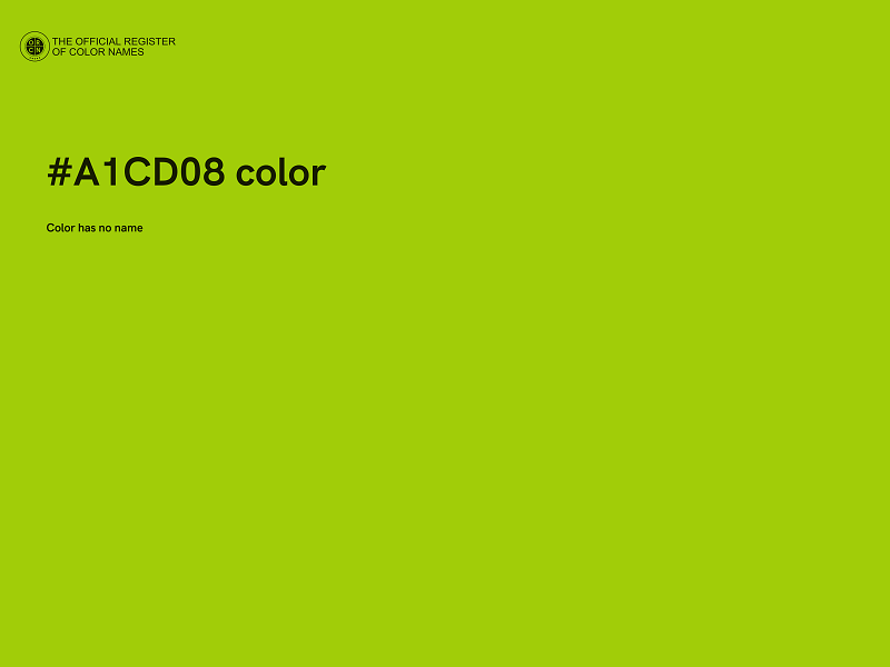 #A1CD08 color image