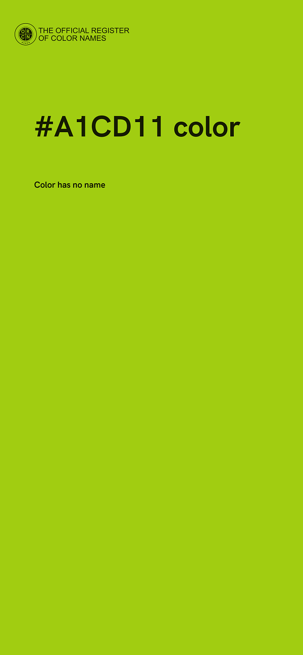 #A1CD11 color image
