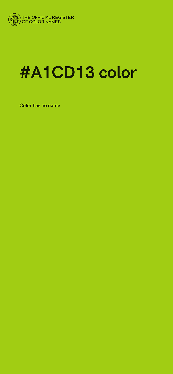 #A1CD13 color image