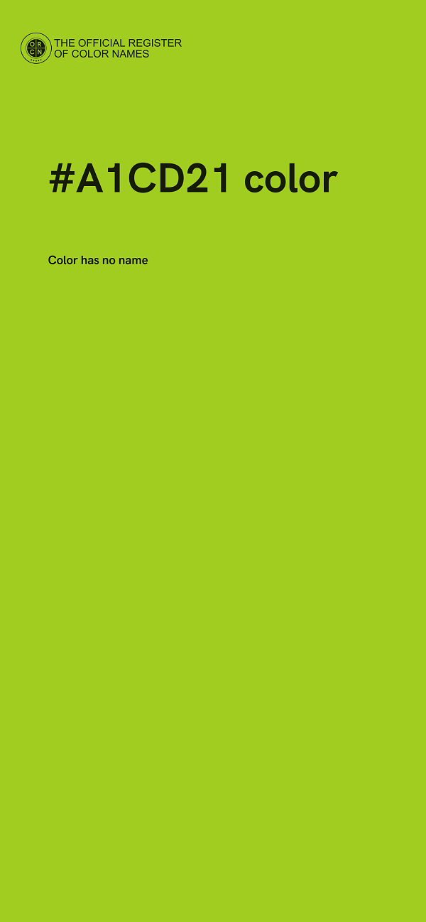 #A1CD21 color image