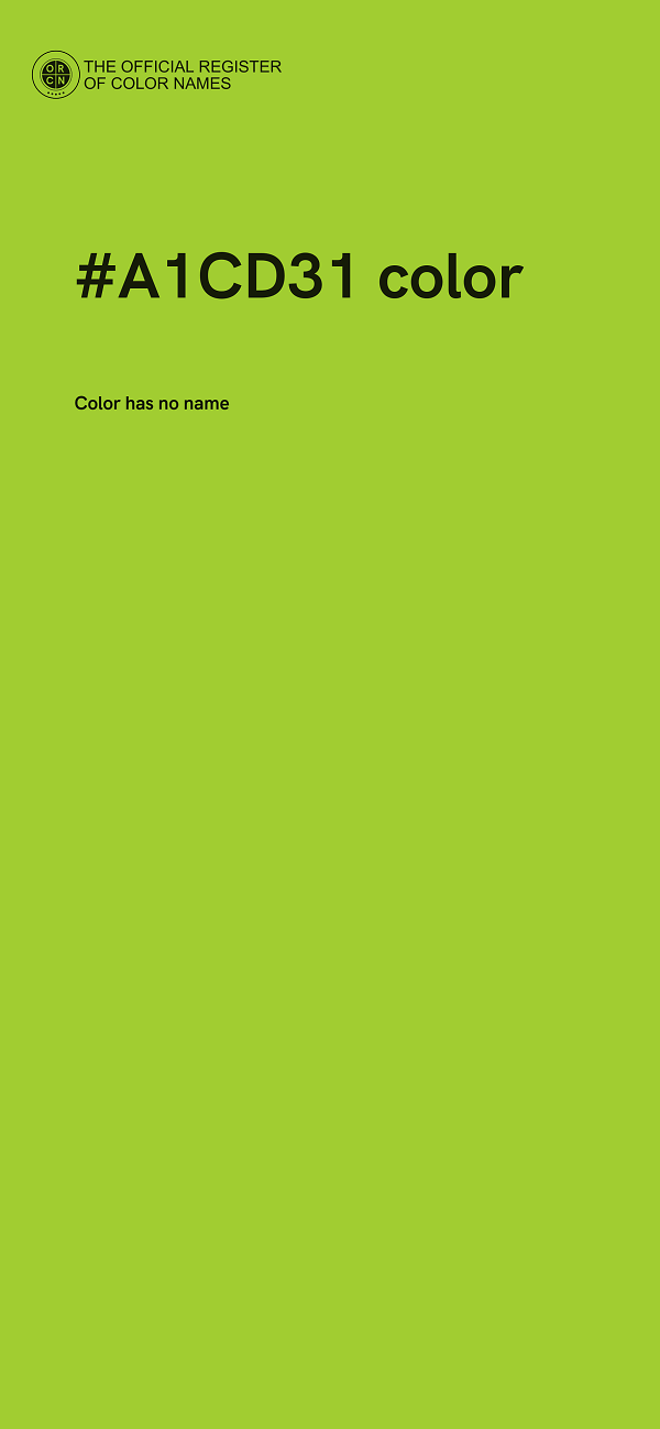 #A1CD31 color image