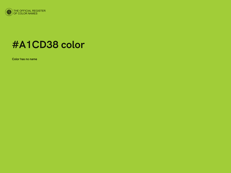 #A1CD38 color image