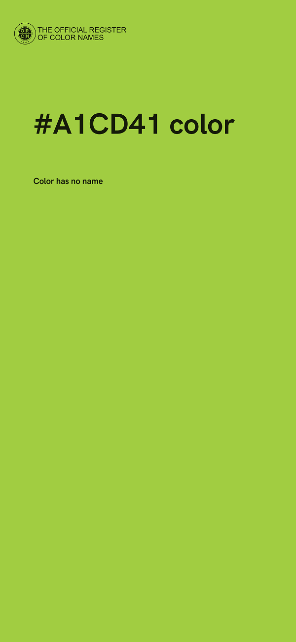 #A1CD41 color image