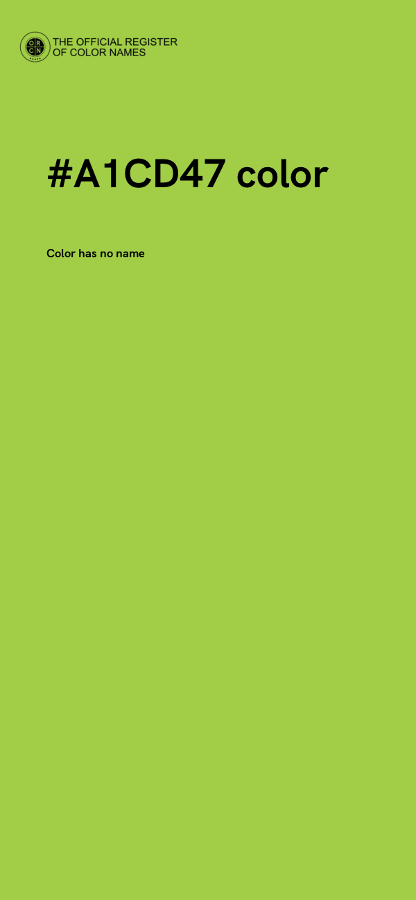 #A1CD47 color image