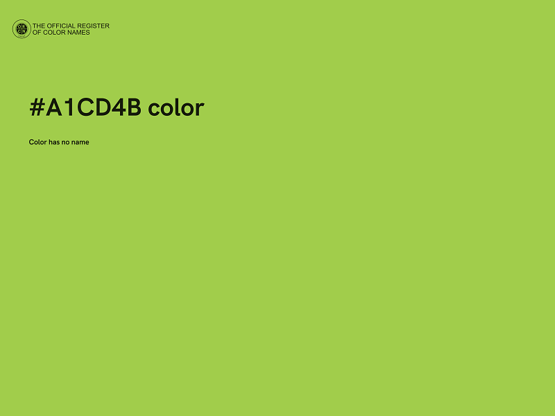 #A1CD4B color image