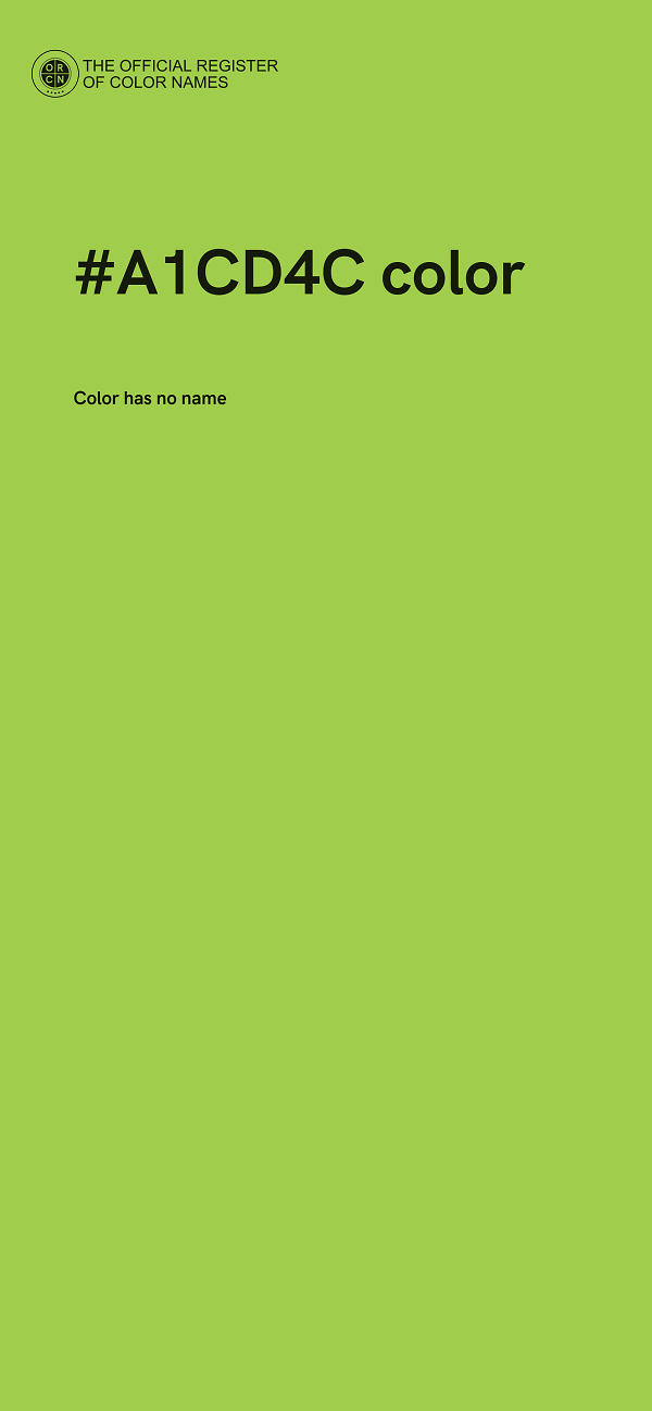 #A1CD4C color image