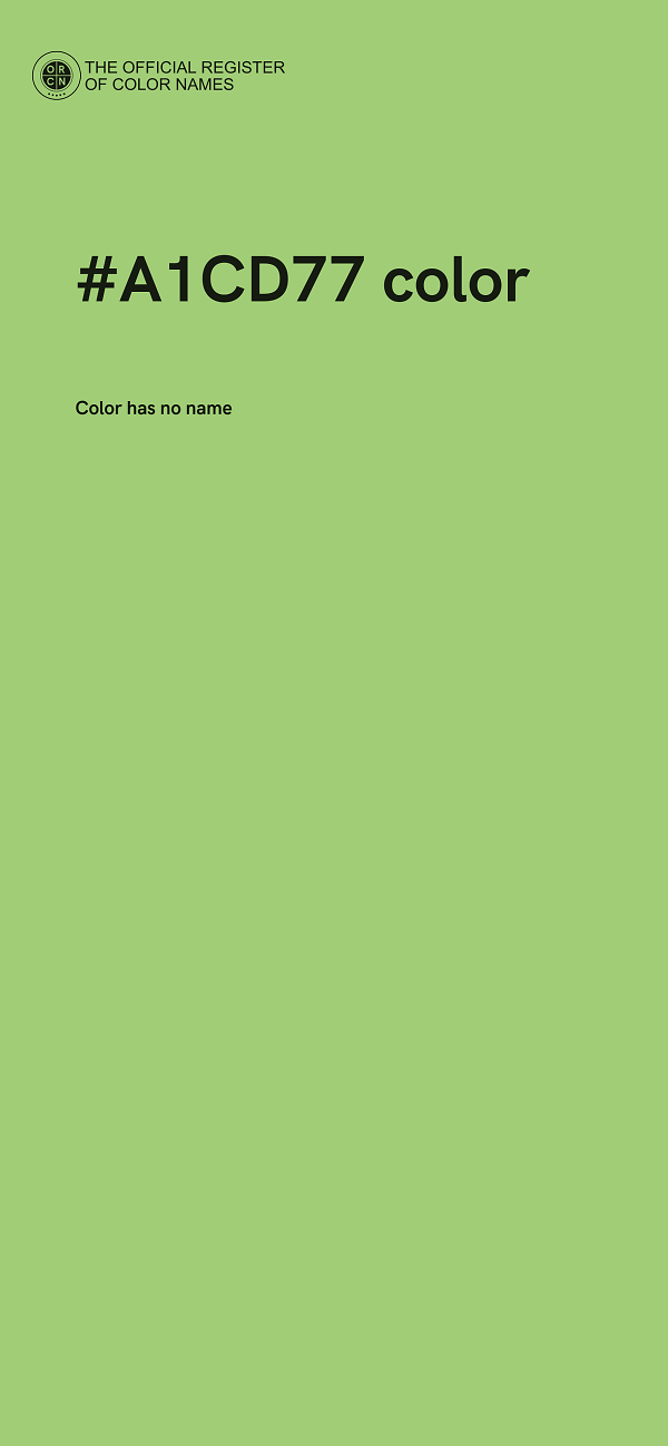 #A1CD77 color image