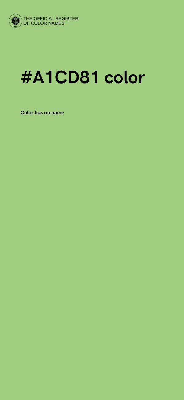 #A1CD81 color image
