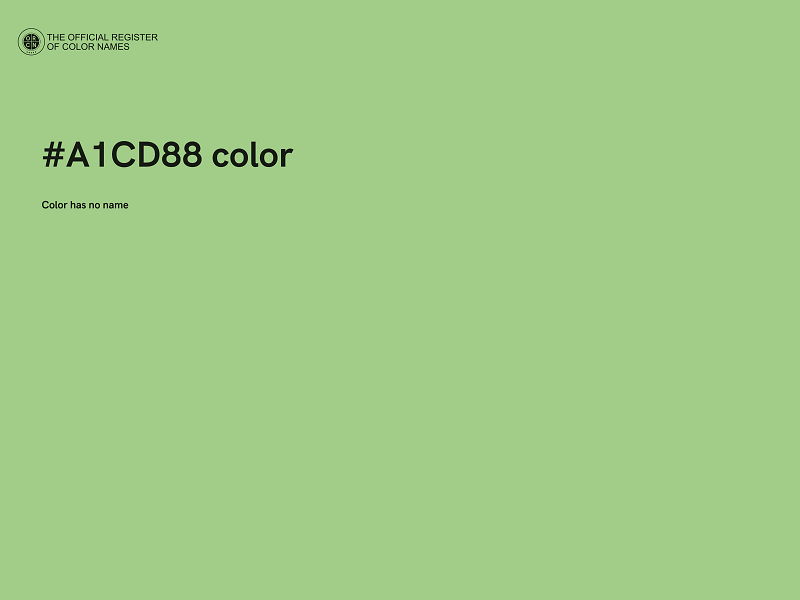 #A1CD88 color image