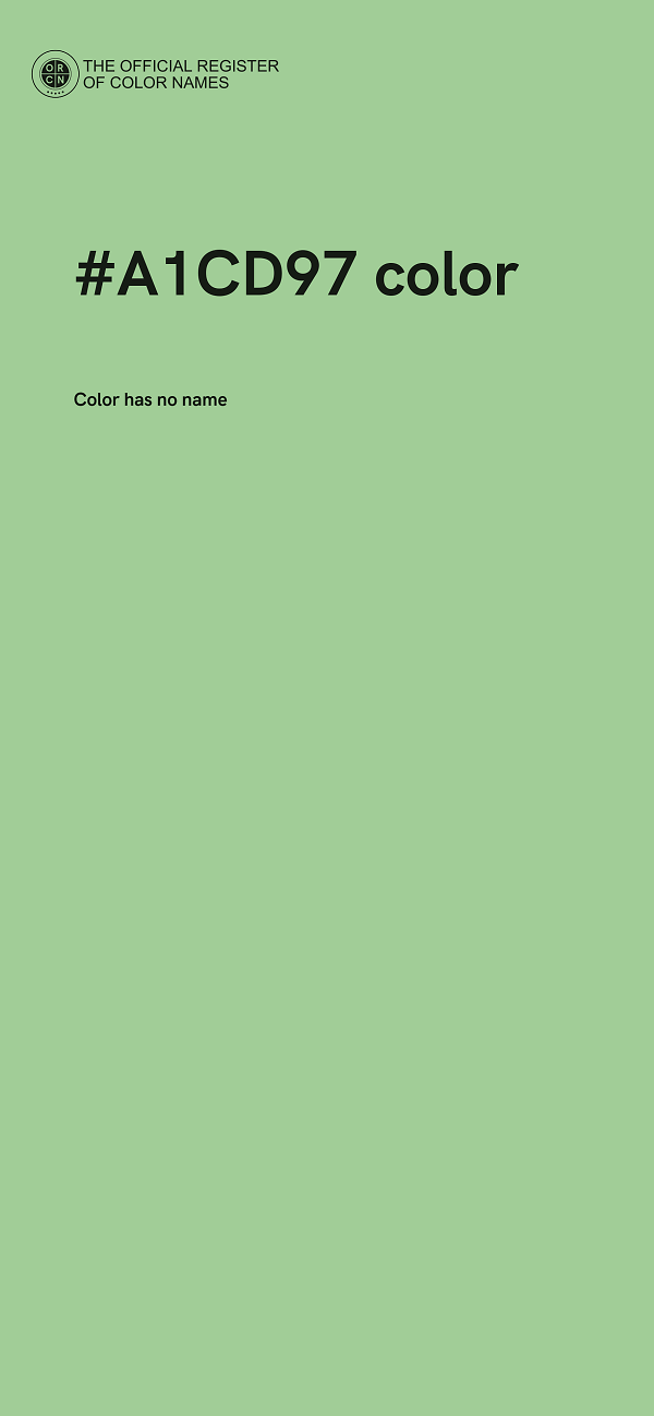 #A1CD97 color image