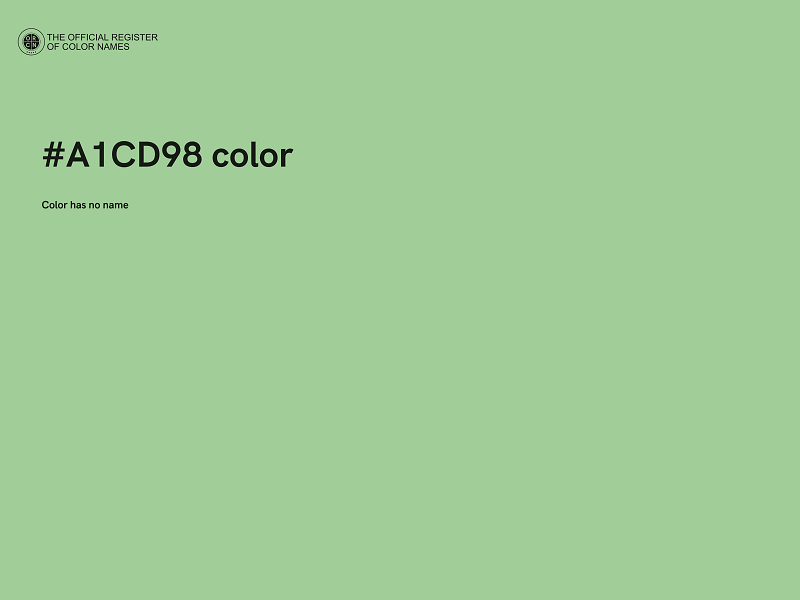 #A1CD98 color image