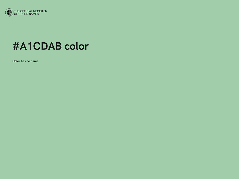 #A1CDAB color image