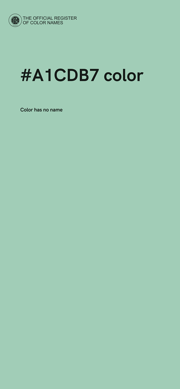 #A1CDB7 color image