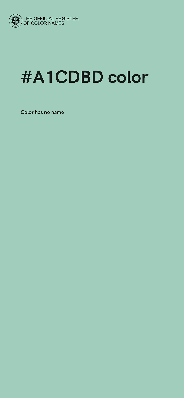 #A1CDBD color image
