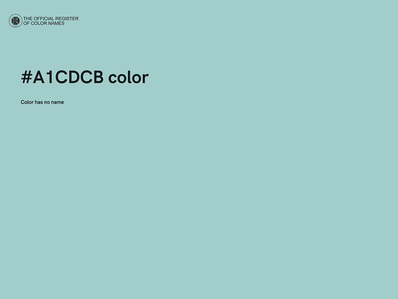 #A1CDCB color image