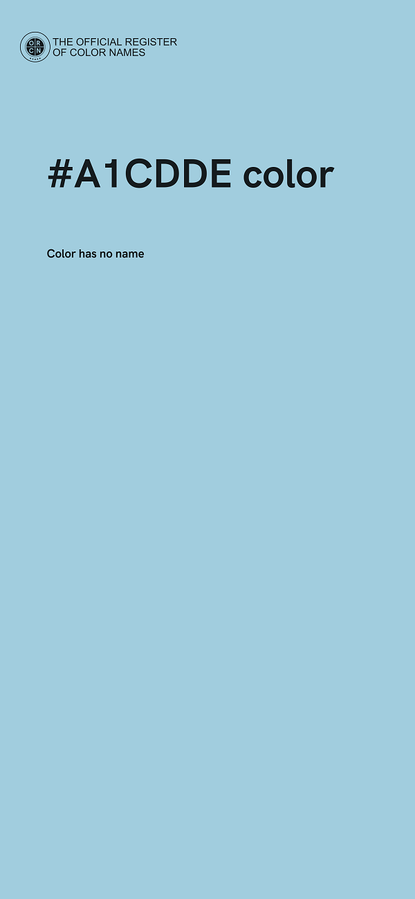#A1CDDE color image