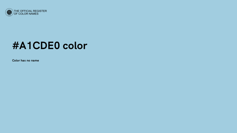 #A1CDE0 color image