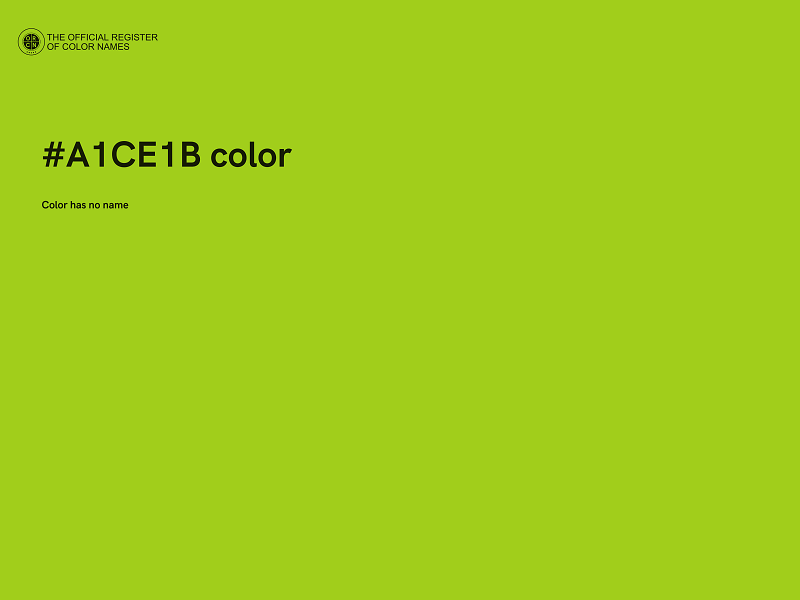 #A1CE1B color image