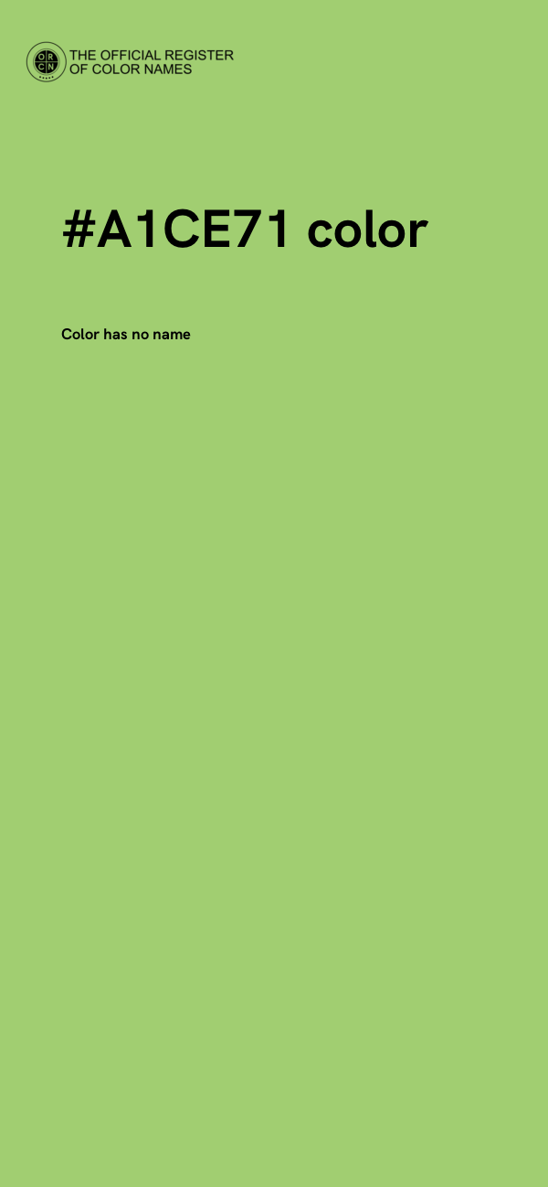 #A1CE71 color image