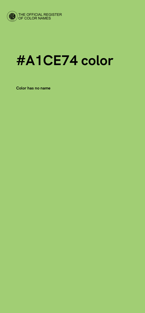#A1CE74 color image