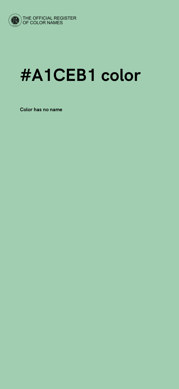 #A1CEB1 color image