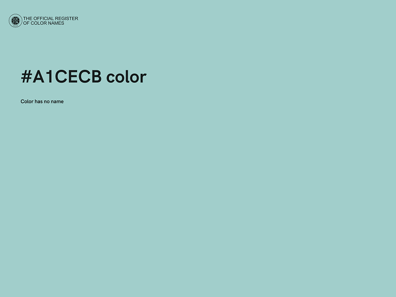 #A1CECB color image