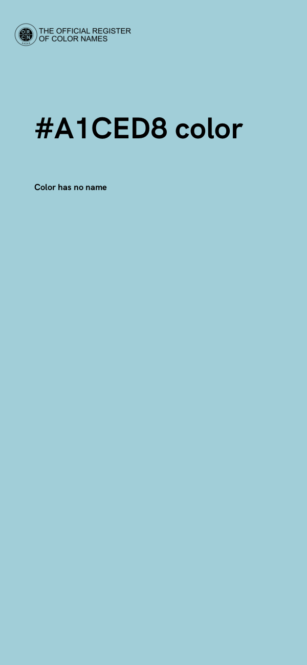 #A1CED8 color image