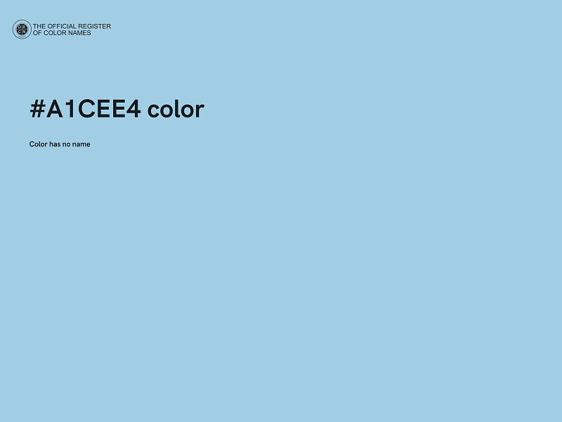 #A1CEE4 color image