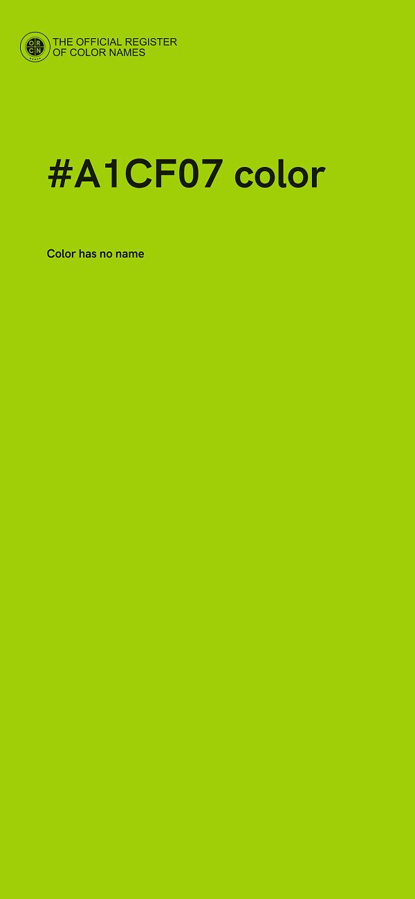 #A1CF07 color image