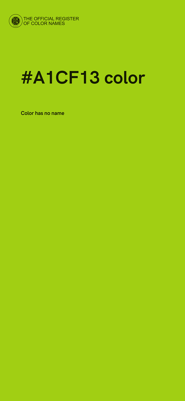 #A1CF13 color image
