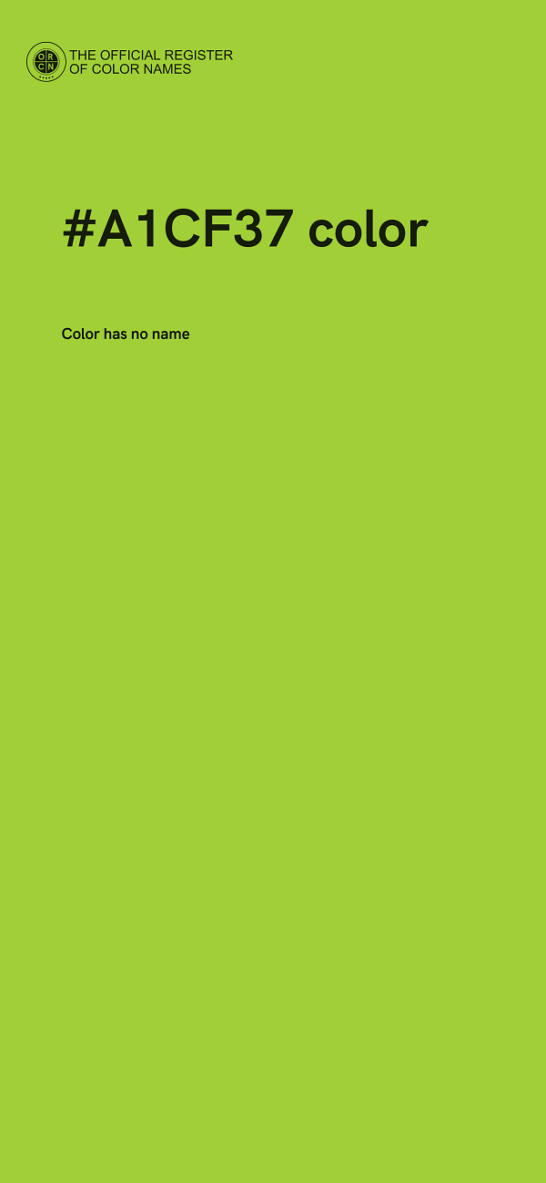 #A1CF37 color image