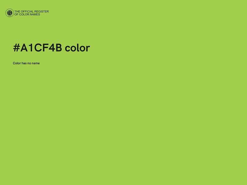 #A1CF4B color image