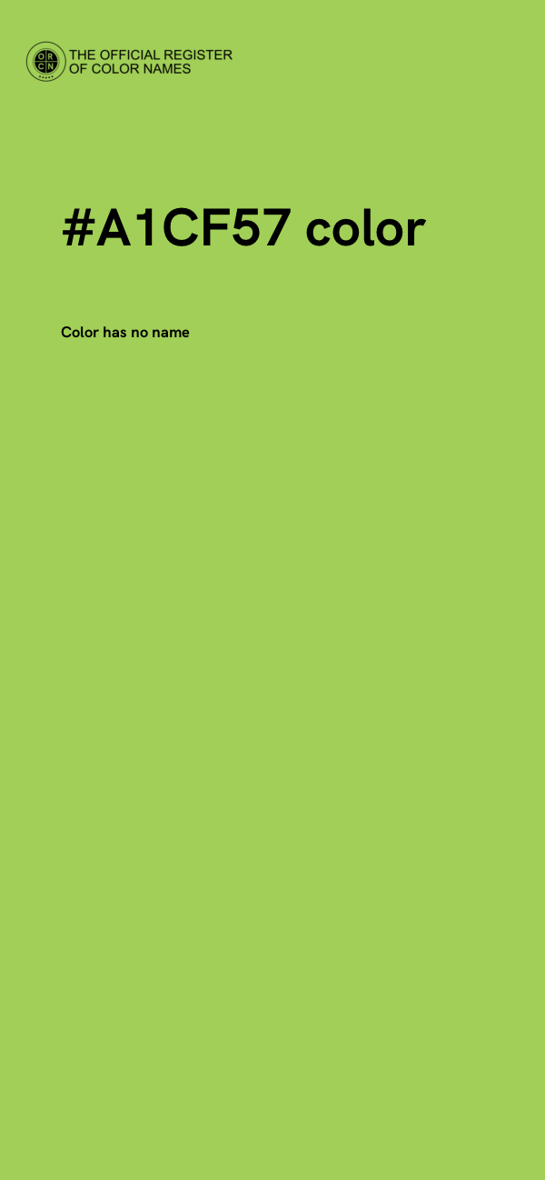 #A1CF57 color image