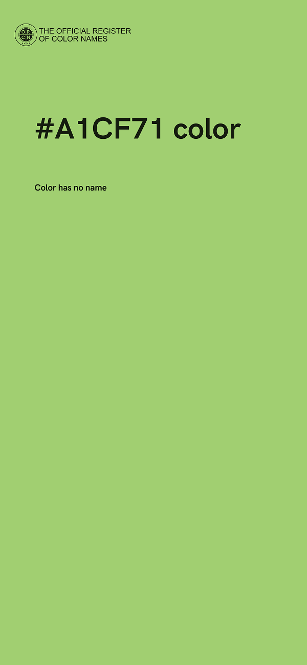 #A1CF71 color image