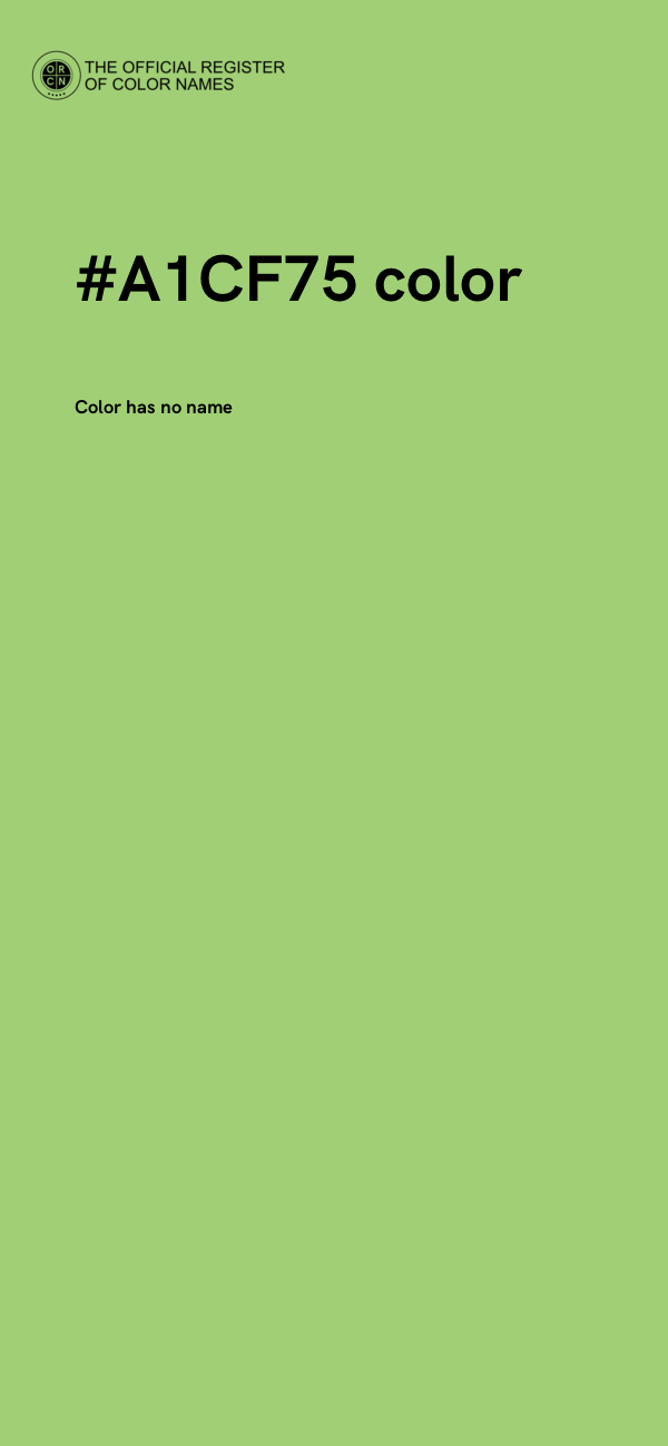 #A1CF75 color image