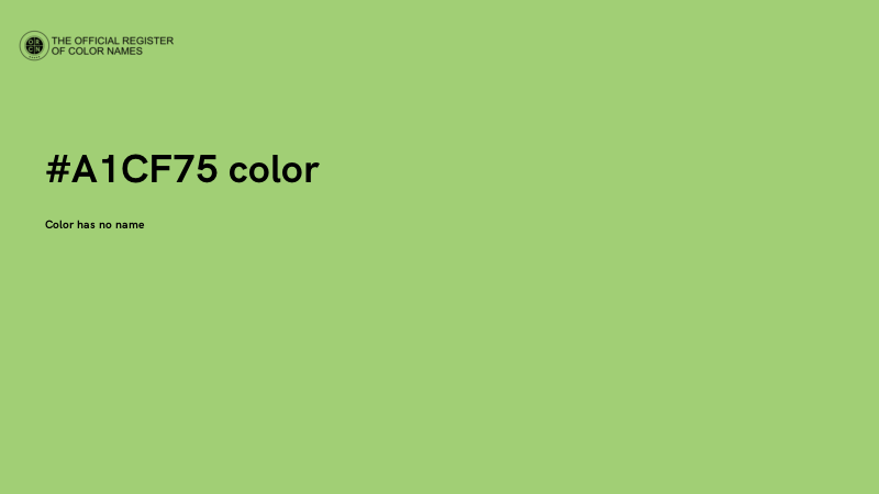 #A1CF75 color image