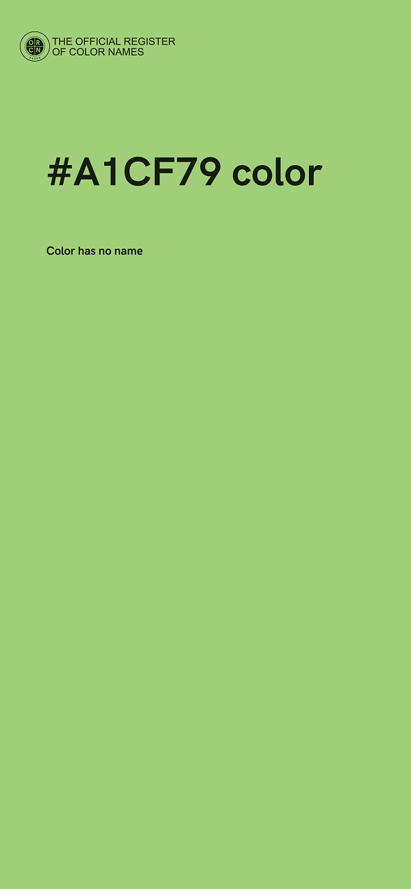 #A1CF79 color image