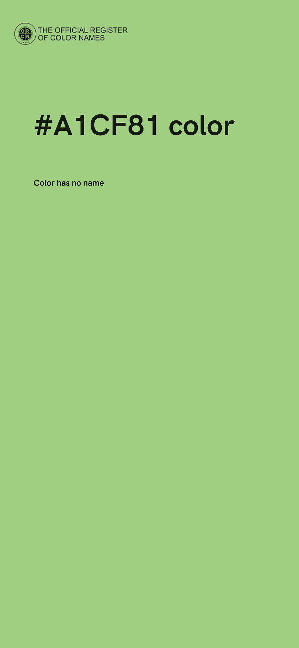 #A1CF81 color image