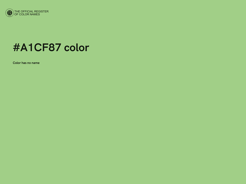 #A1CF87 color image