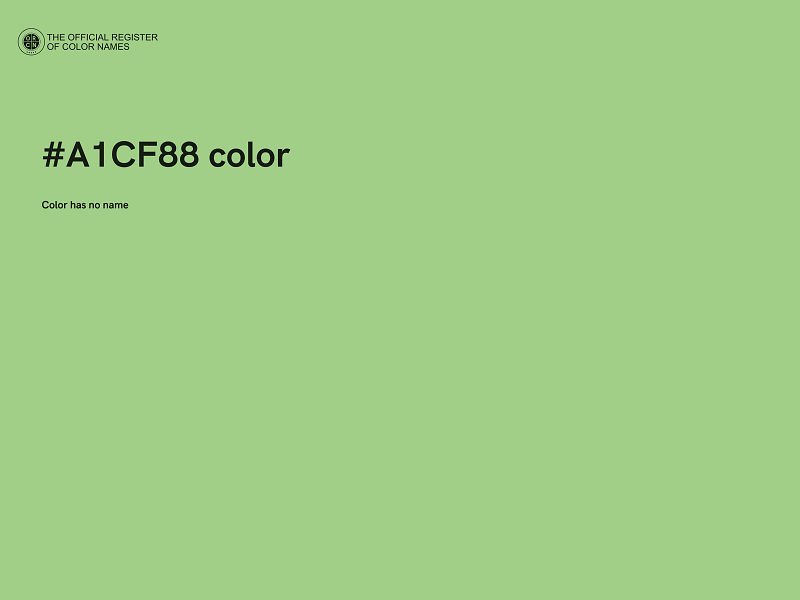 #A1CF88 color image