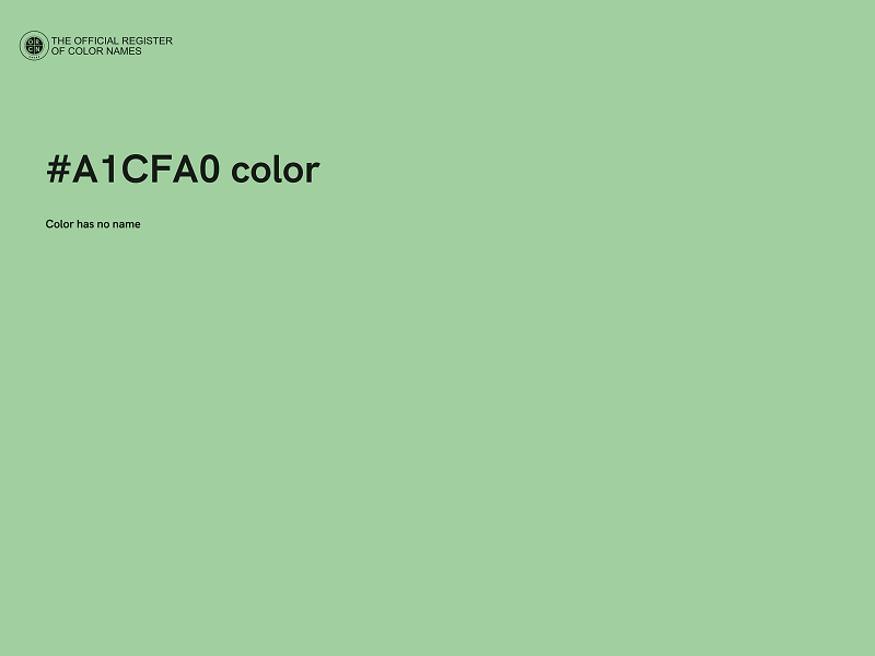 #A1CFA0 color image