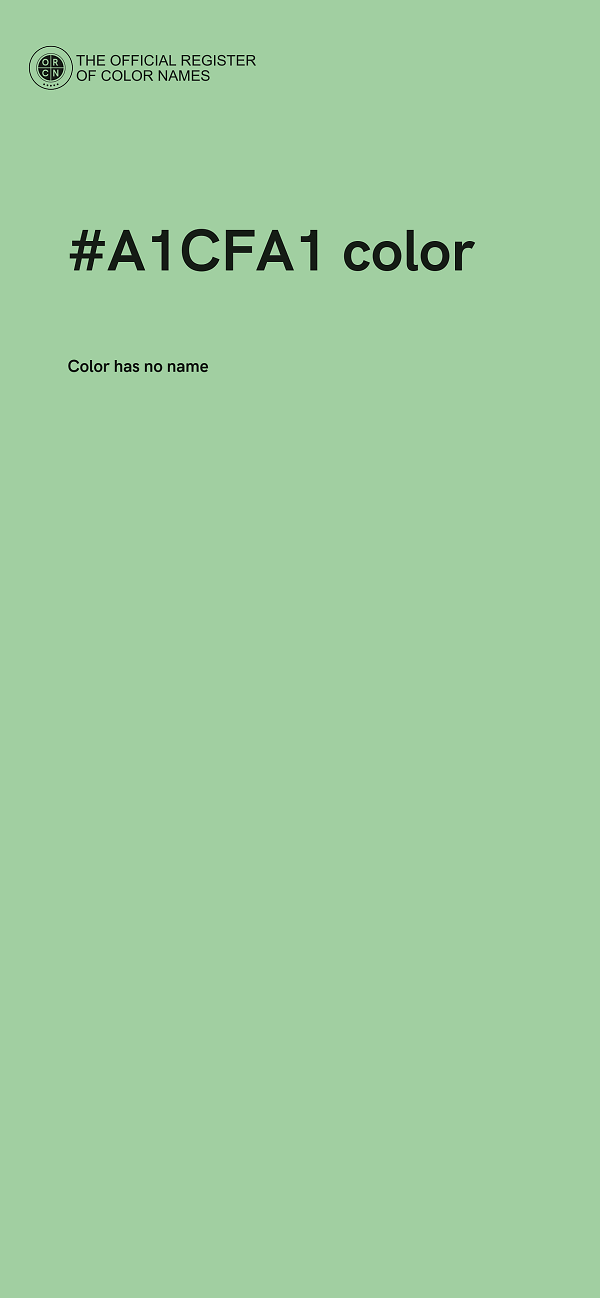 #A1CFA1 color image