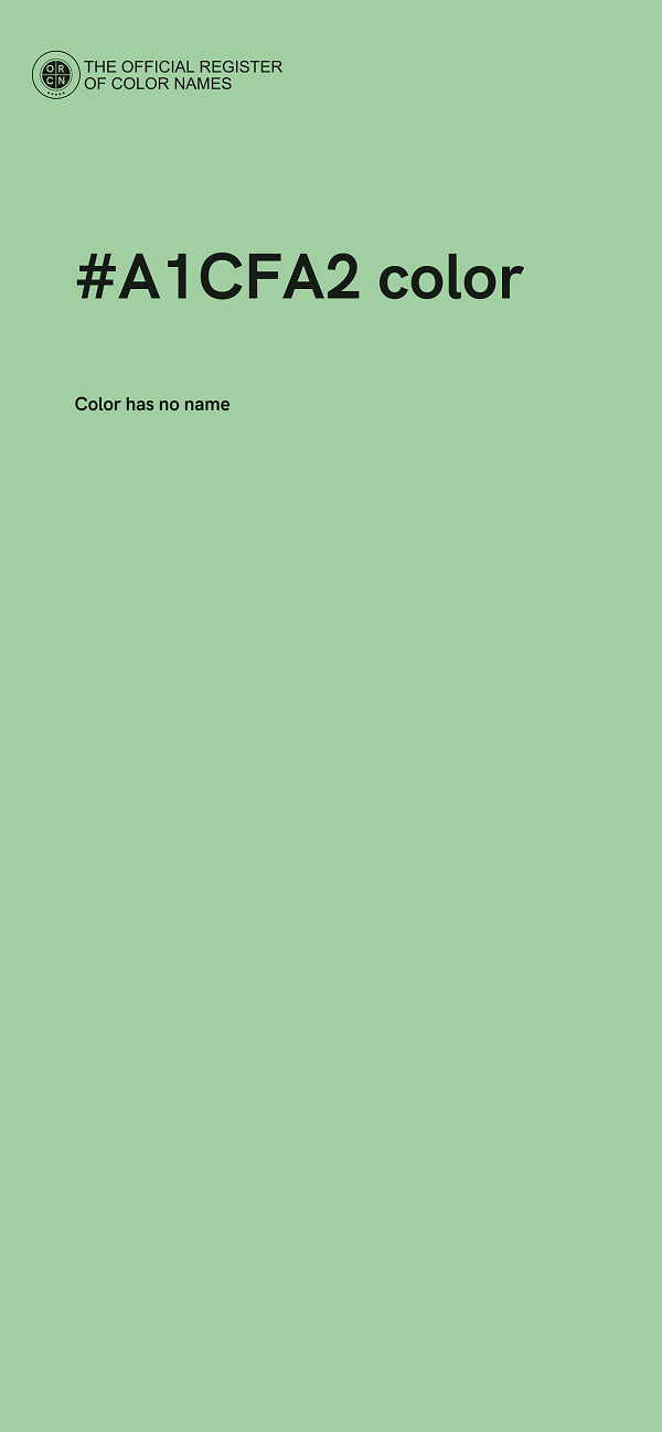 #A1CFA2 color image