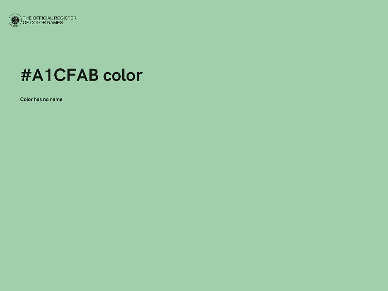 #A1CFAB color image